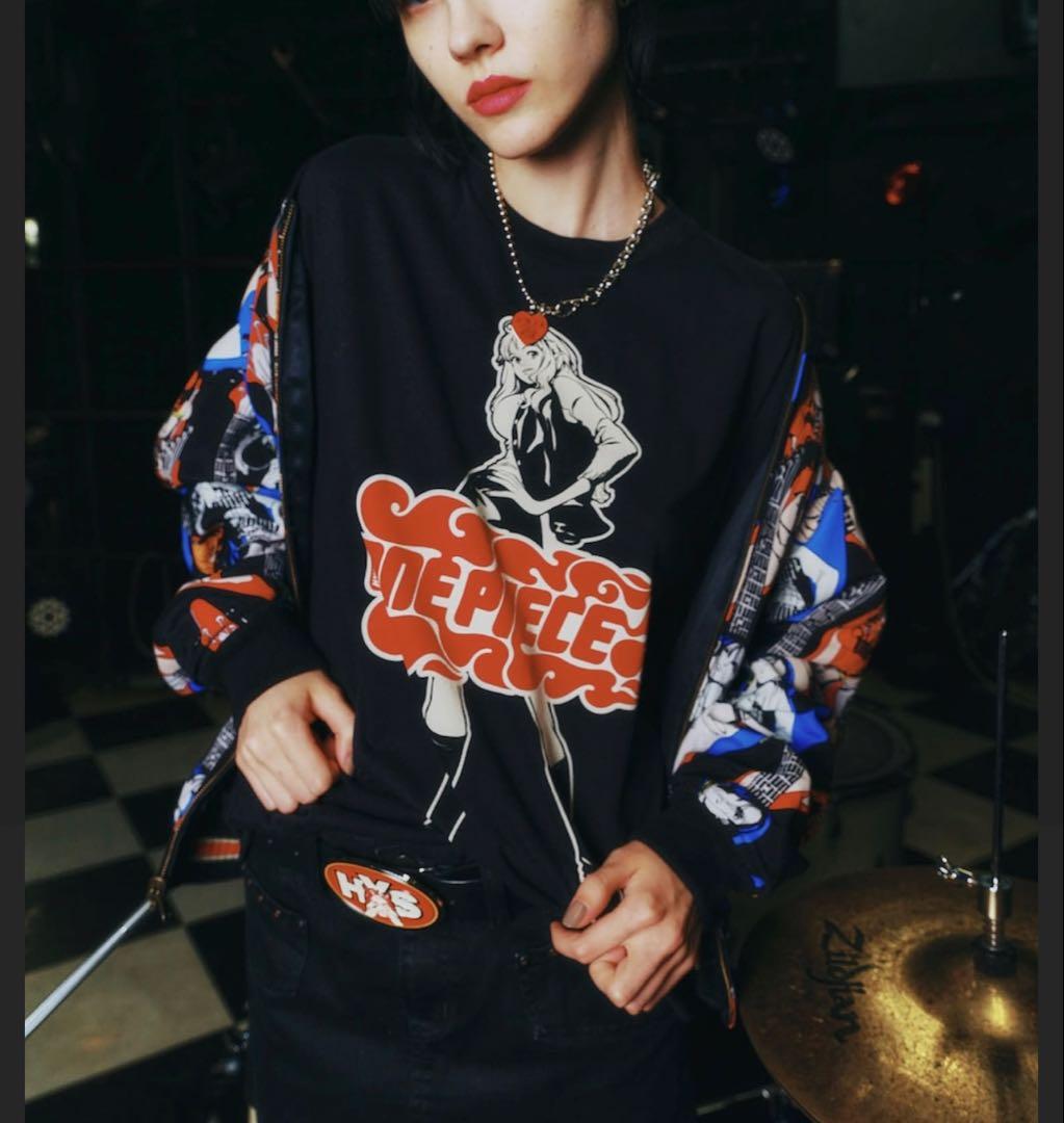 新品ヒステリックグラマーワンピースコラボナミONEPIECETシャツL黒