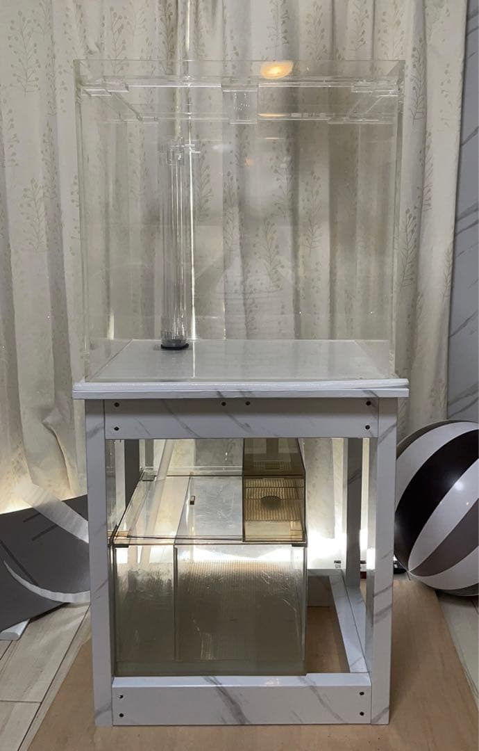 引き取り限定⇒90-45-45オーバーフローガラス水槽と台のセット