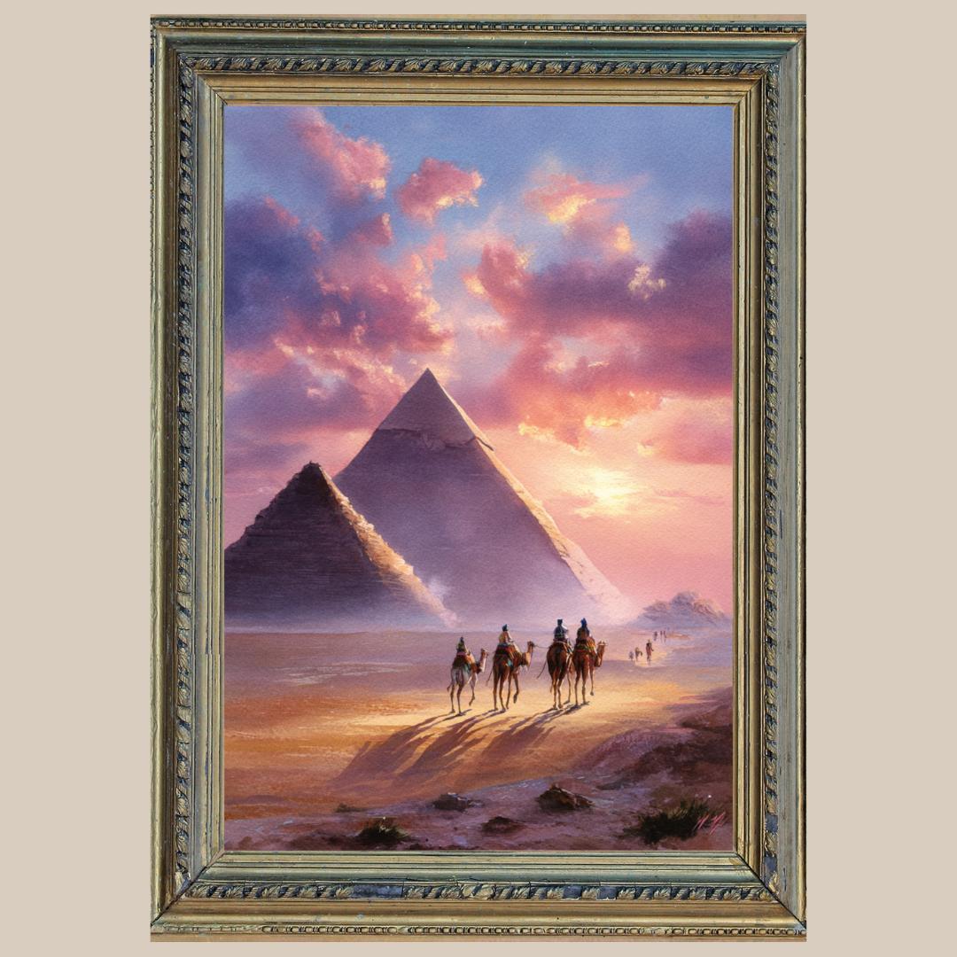 エジプト✨ピラミッド✨No.2 【開運•風水•絵画風・ヒーリングアート