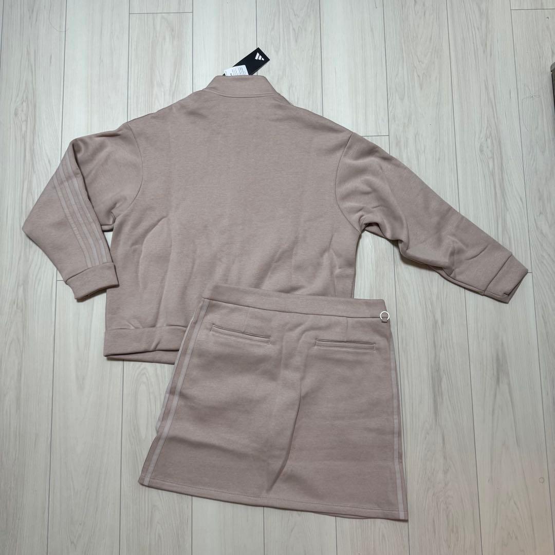 新品 セットアップ アディダス 秋冬 裏起毛 ジャケット スカート 大きいサイズ