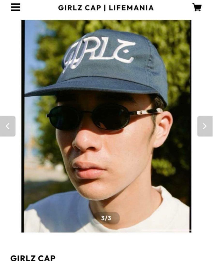 life mania girlz キャップネイビー