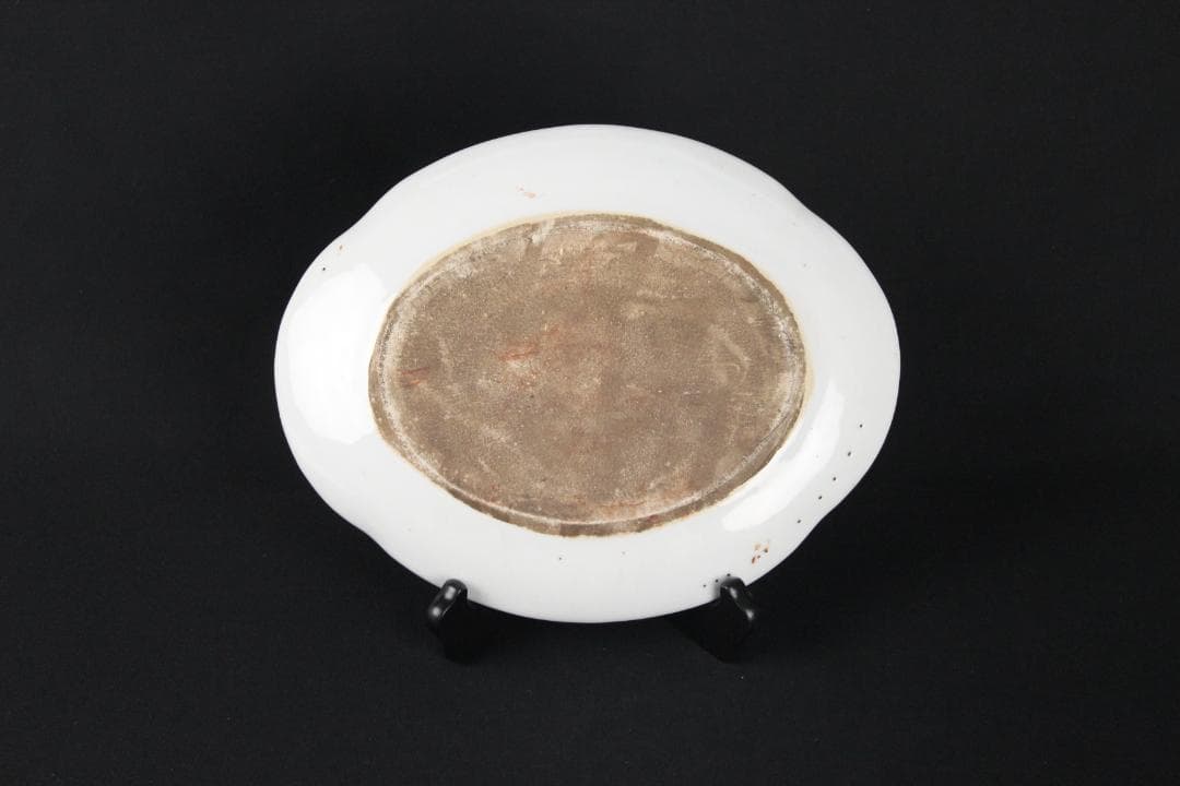 中国 粉彩錦江秋色図 牡丹水鳥文皿 畢伯濤作款 清 民国期