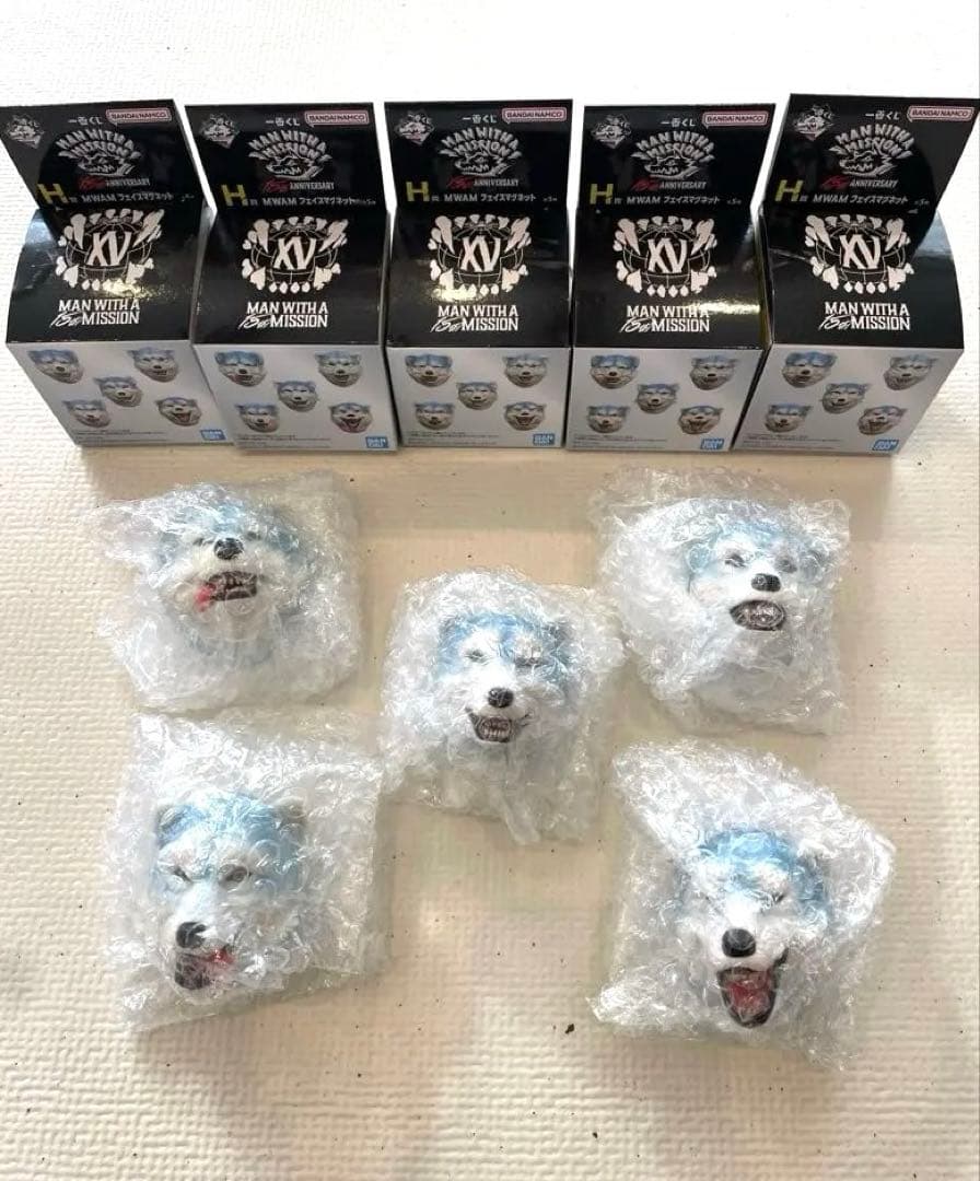 H賞　マンウィズ　一番くじ　フェイスマグネット　コンプセット全5種 一番くじ マンウィズ H賞 フェイスマグネット 5種コンプセット - メルカリ