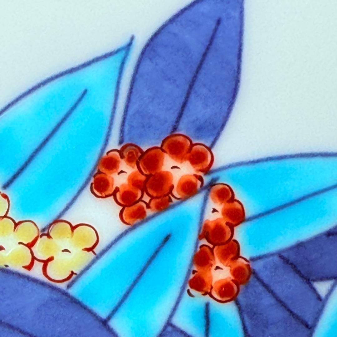 人間国宝今泉今右衛門錦沈丁花絵銘々皿八角形共箱高級ライン日本料理