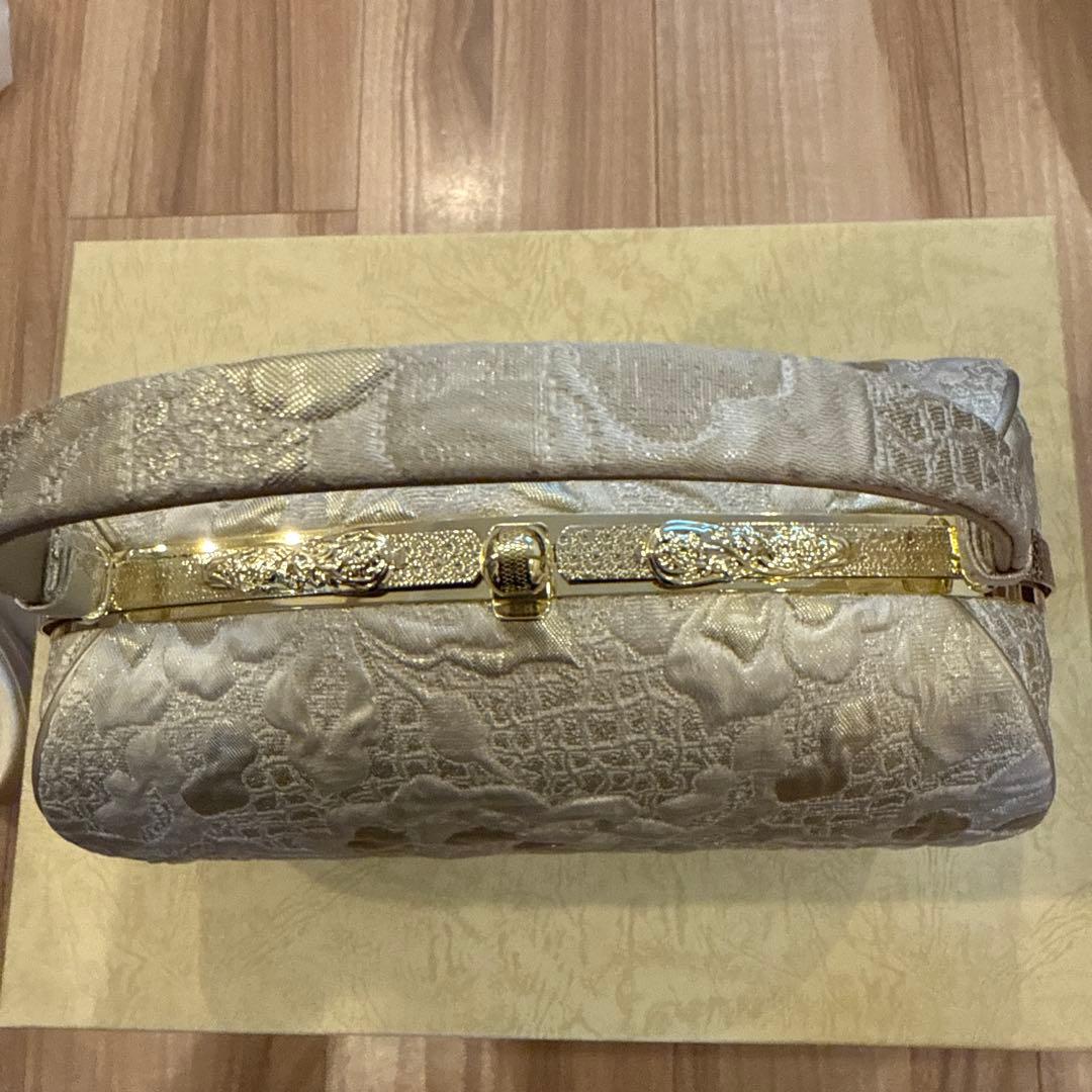 草履バッグセット　ゴールド和装・留袖黒留袖M 22.5-23.5 七五三　結婚式