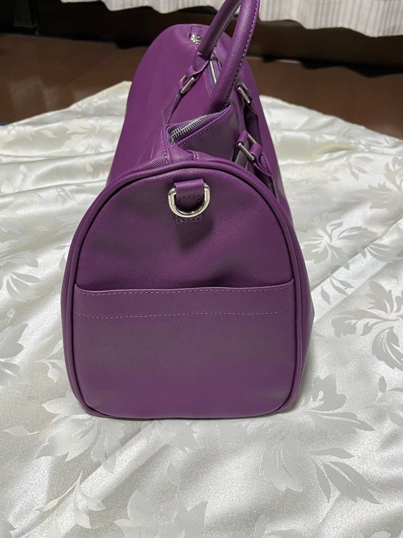 ENDRECHERI 紫 ボストンバッグ ショルダーストラップ付き - WWW