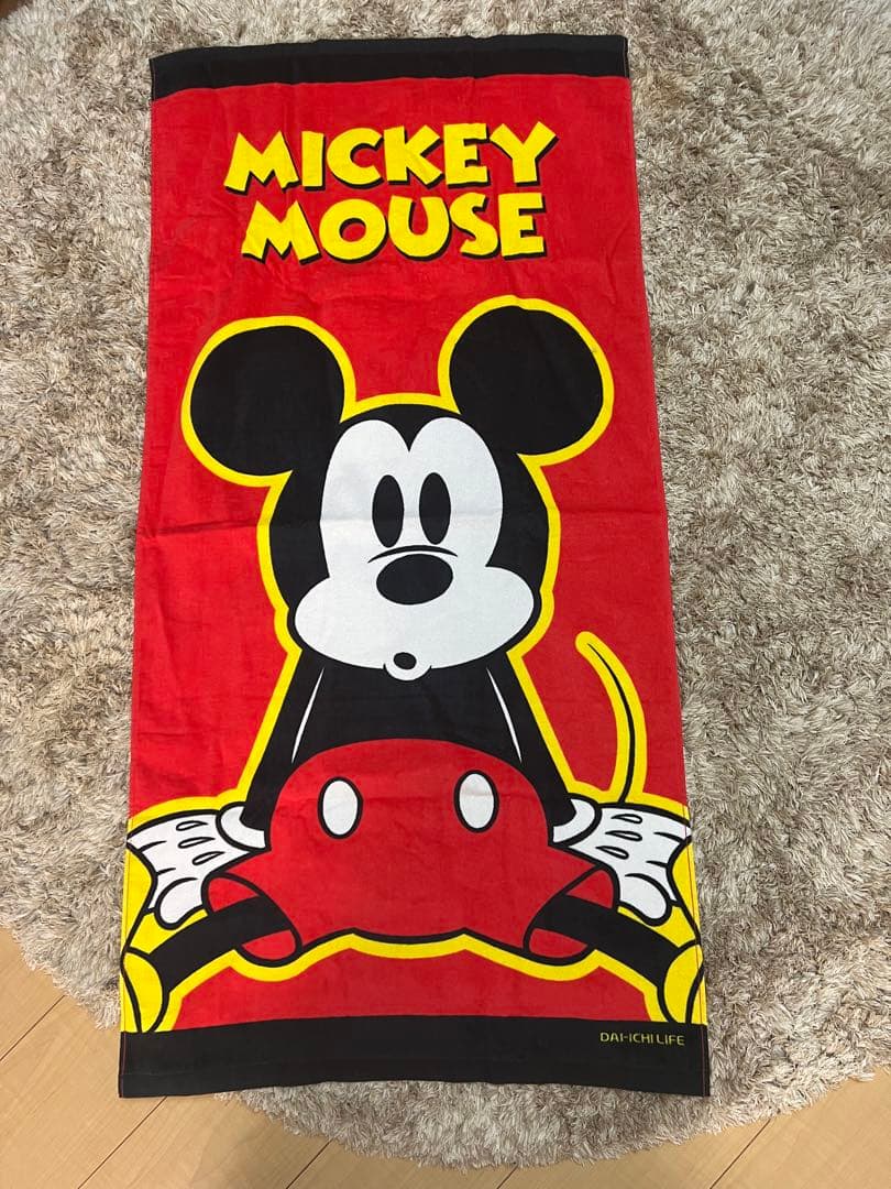 東京ディズニーリゾート ミッキーマウス バスタオル 赤色 - メルカリ