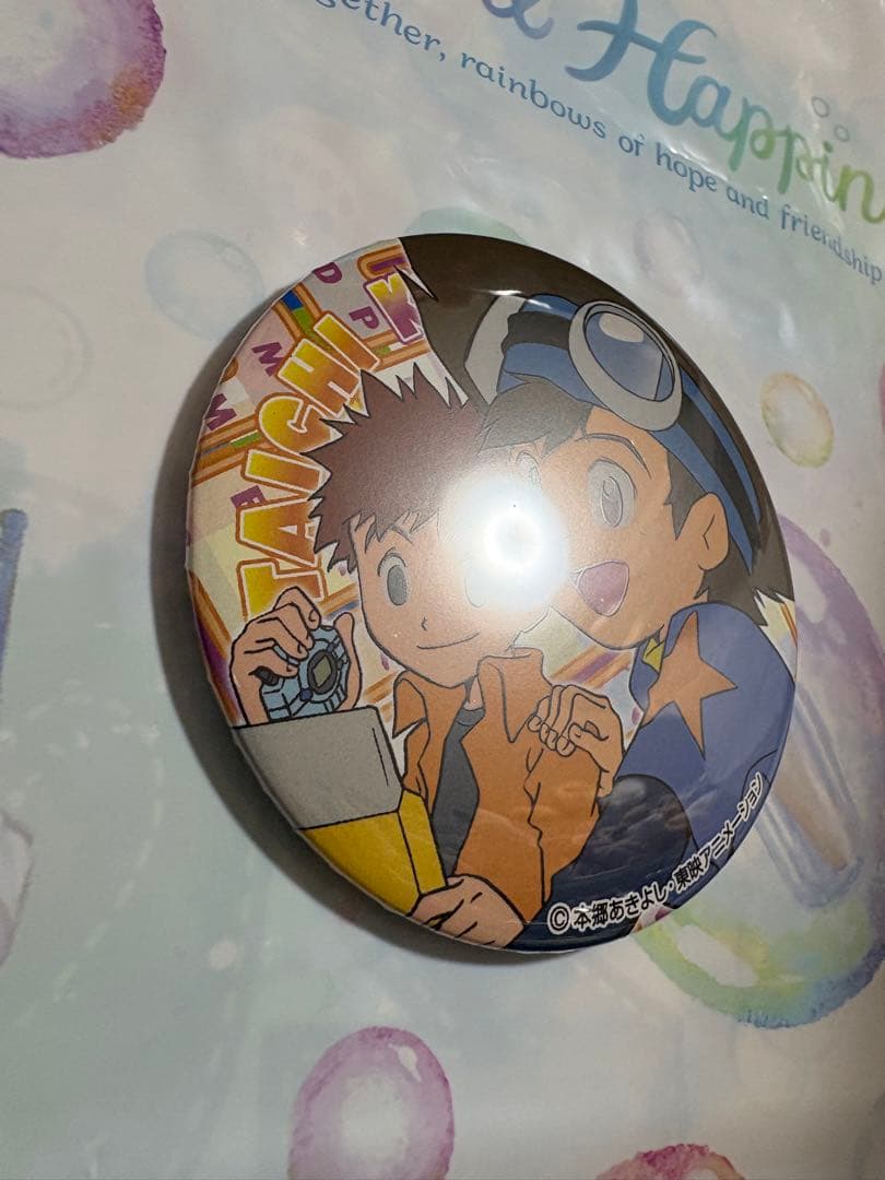 ご相談中【1/30取下げ】デジモン　缶バッジ　ぼくらのウォーゲーム　空　ドでか