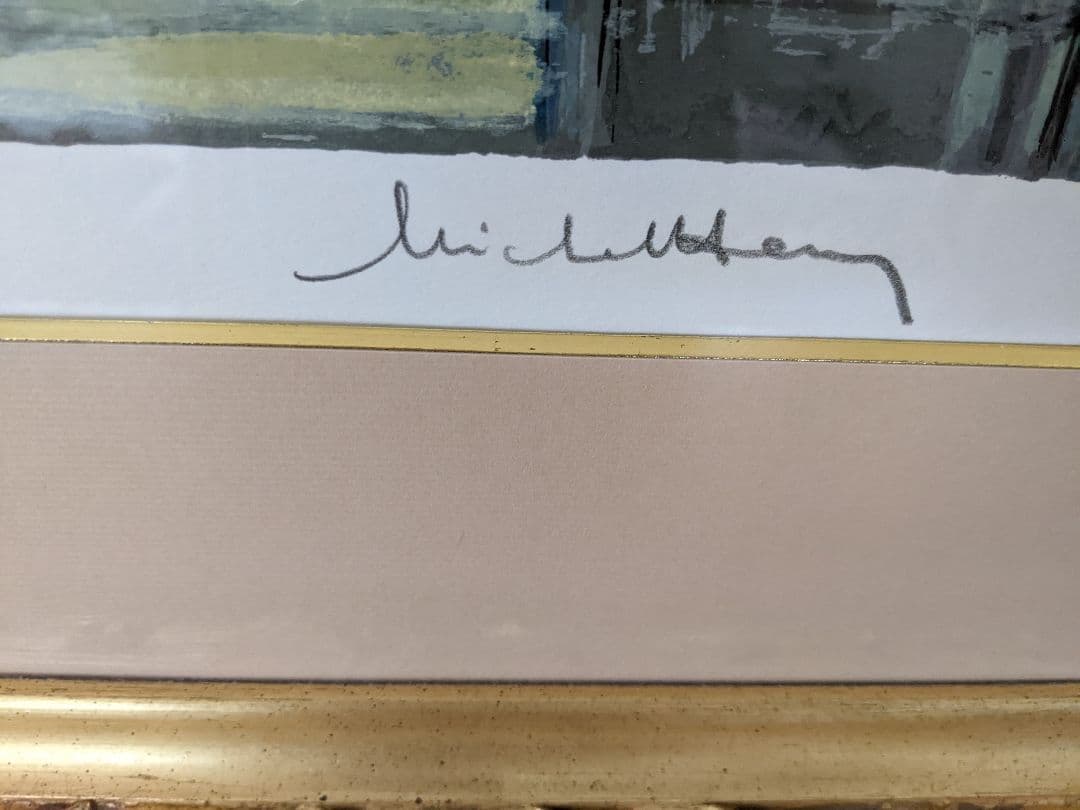 絵画　エッフェル塔とアイリス