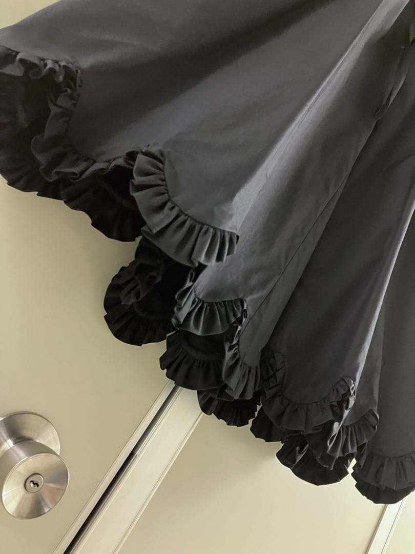 CECILIE BAHNSEN】 フリル スカラップヘム ワイドパンツ