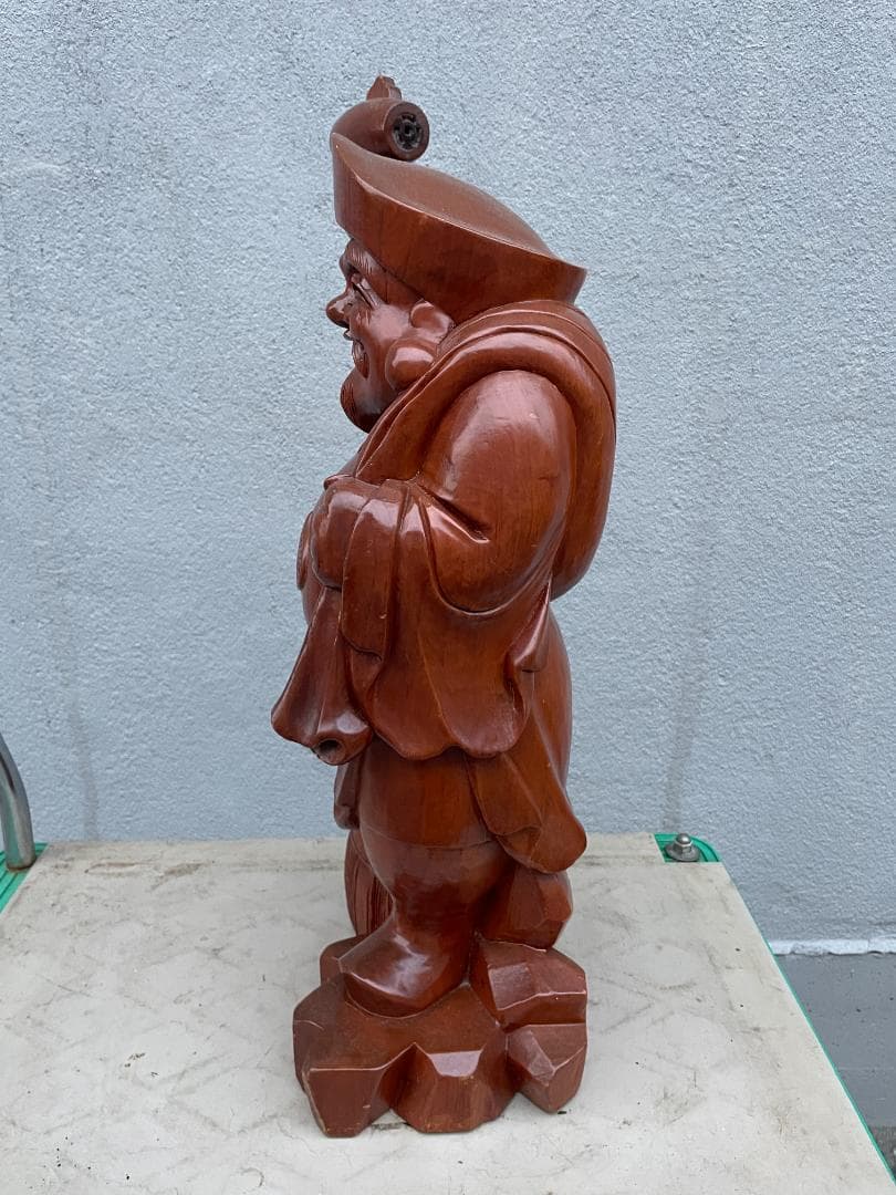 ☆状態〇☆ 昭和レトロ 木彫り 彫刻 大黒天 全長約65cm 木彫 木製 七福神