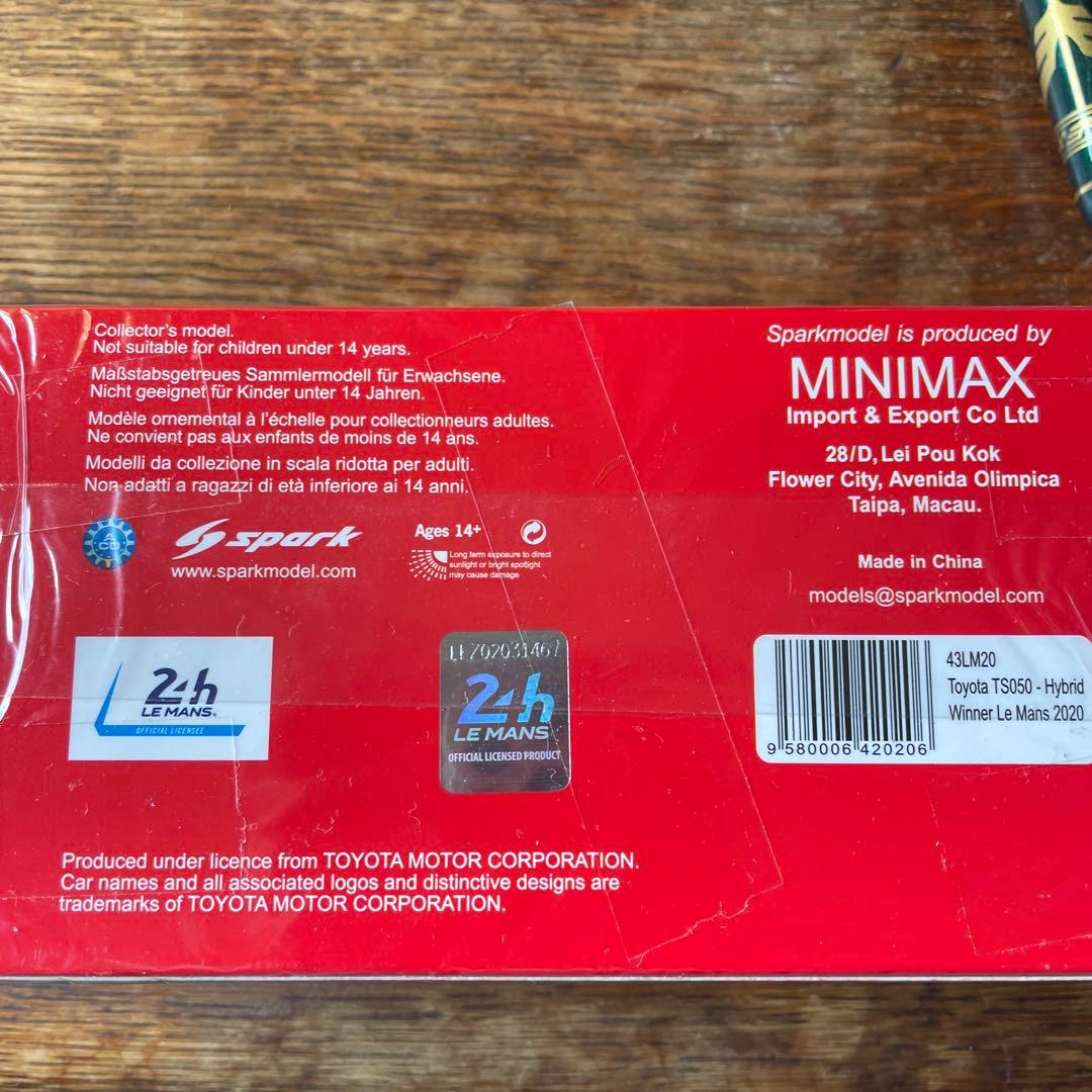 絶版　1/43 トヨタ TS050 No.8 ルマン2020 winner