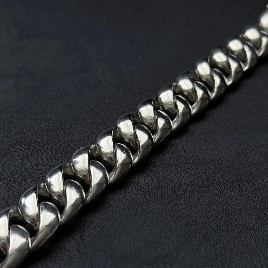 シルバー925刻印あり 極太 喜平チェーン ブレスレット ヴィンテージ