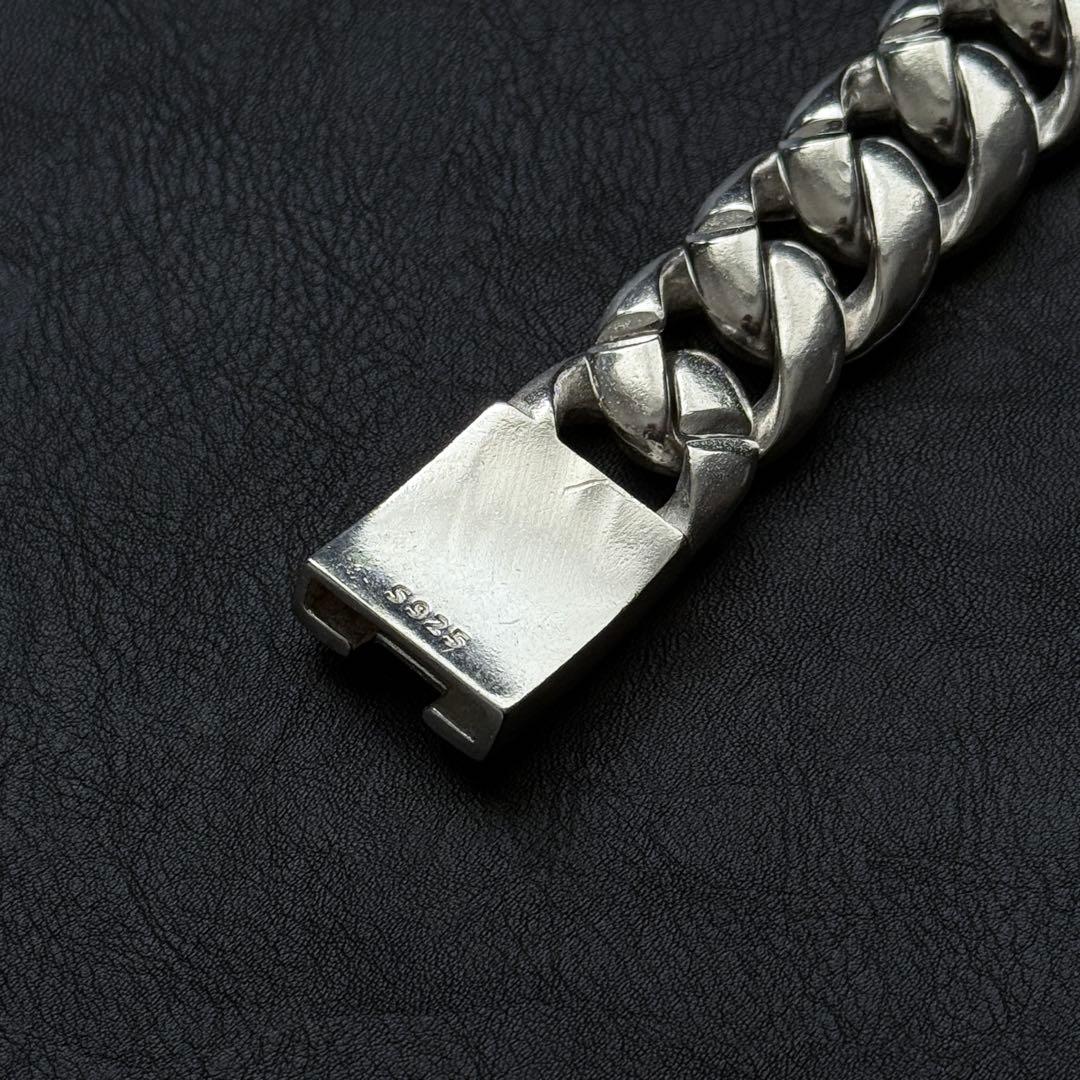 シルバー925刻印あり 極太 喜平チェーン ブレスレット ヴィンテージ