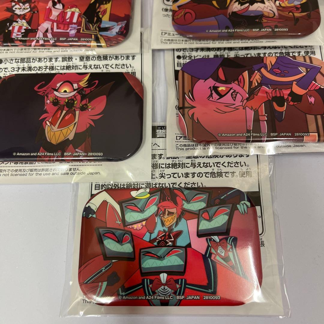 ハズビンホテルへようこそ◾︎スクエア缶バッジ 7個セット♫ヴォックス アラスター