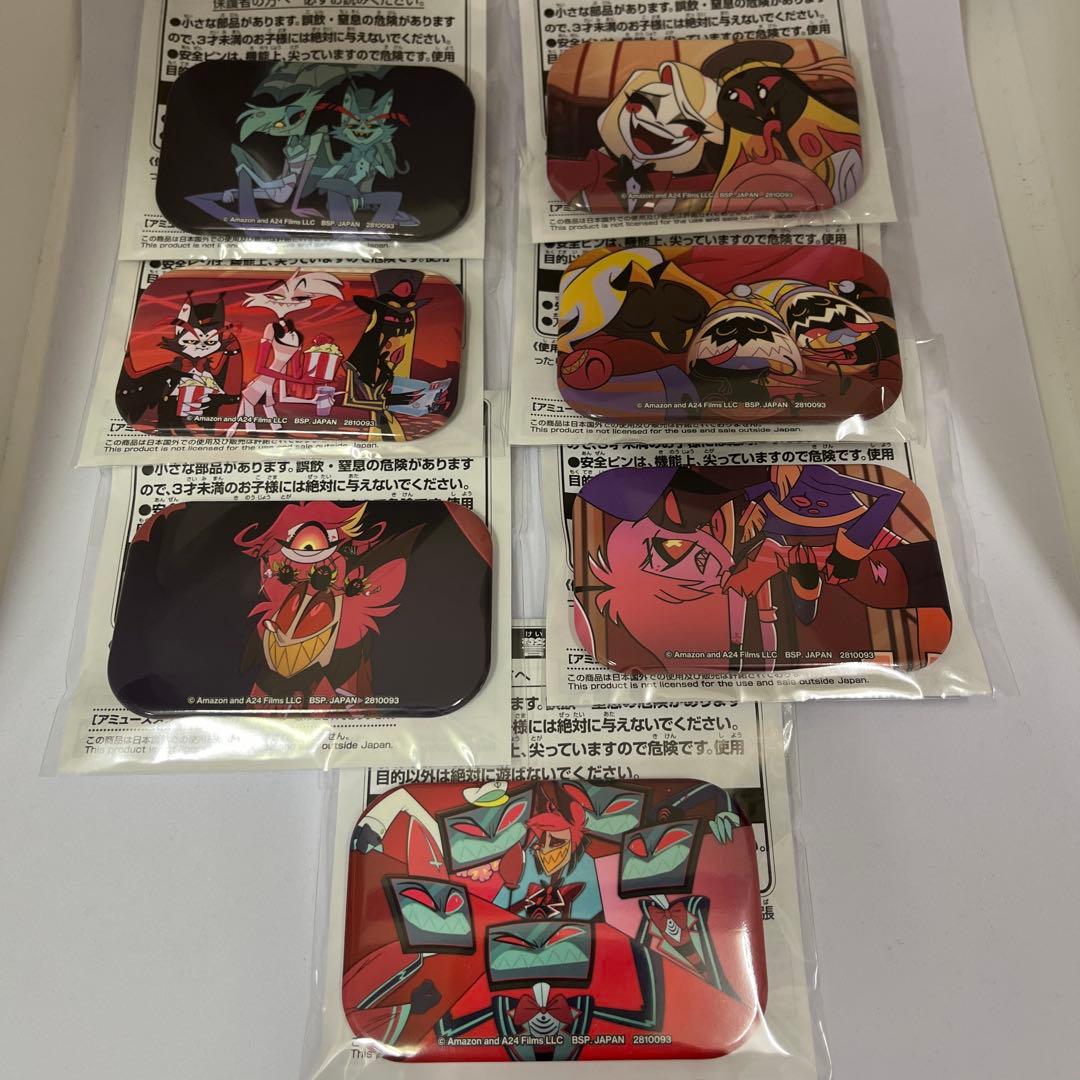 ハズビンホテルへようこそ◾︎スクエア缶バッジ 7個セット♫ヴォックス