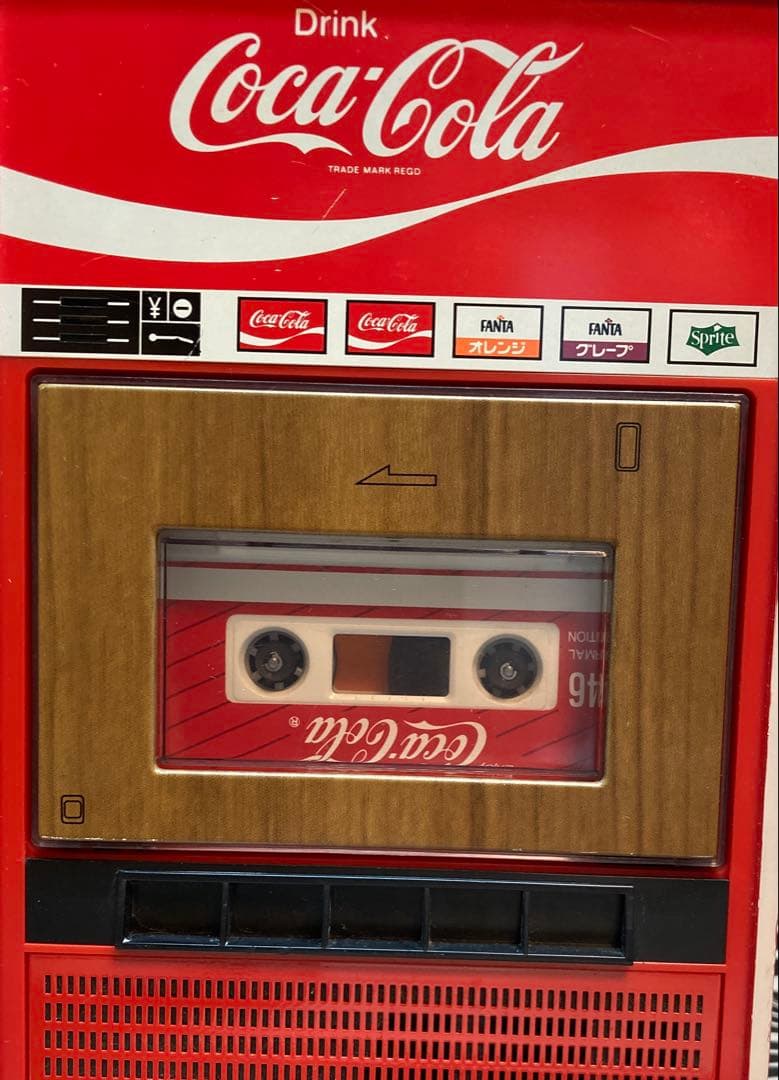 昭和レトロ ミドセンチュリー コカ・コーラ自動販売機型カセットテープ