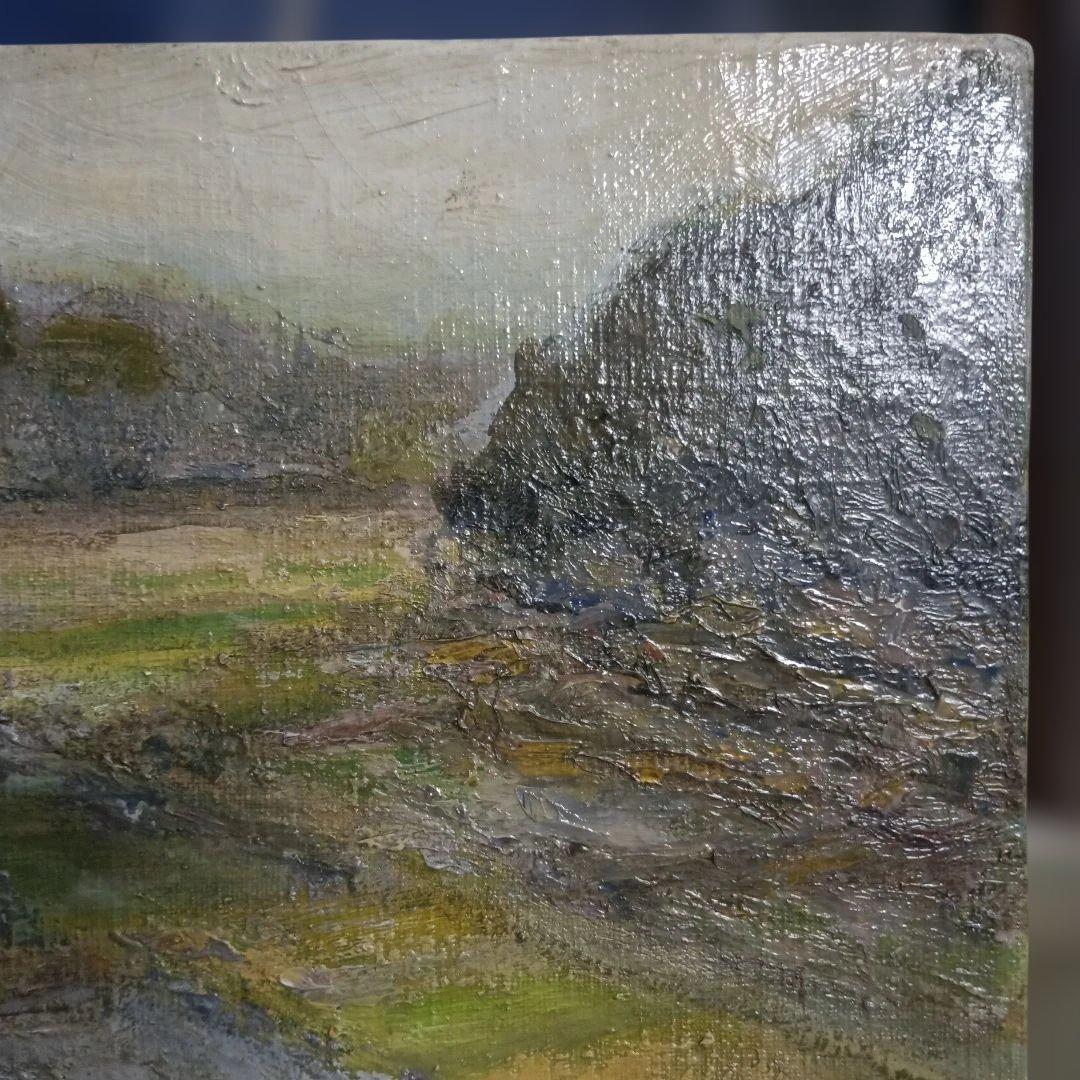 2223）軍司直次郎 　油絵F4号　額装