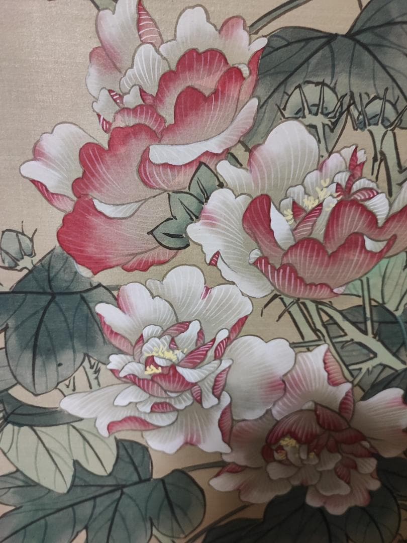 手描き　掛け軸　中国の画