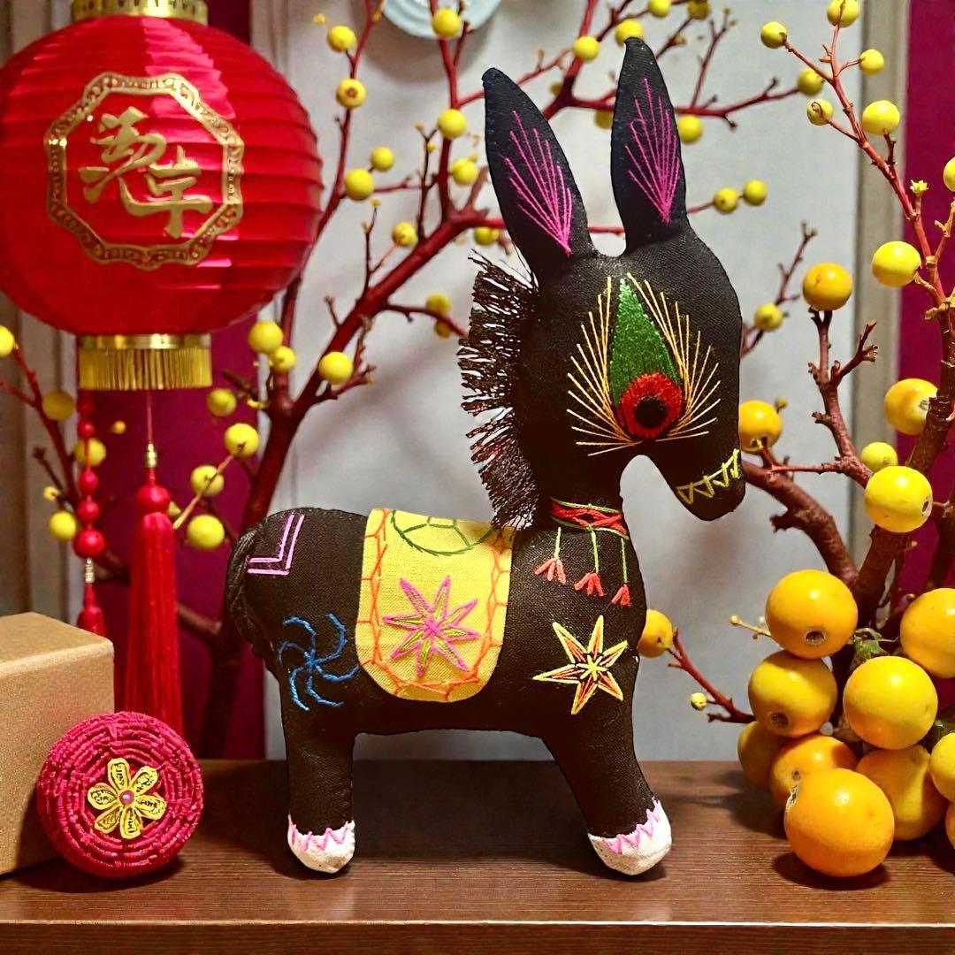 昭和期の中国民間玩具・陝西省西安 毛馿（馬）郷土玩具 午年