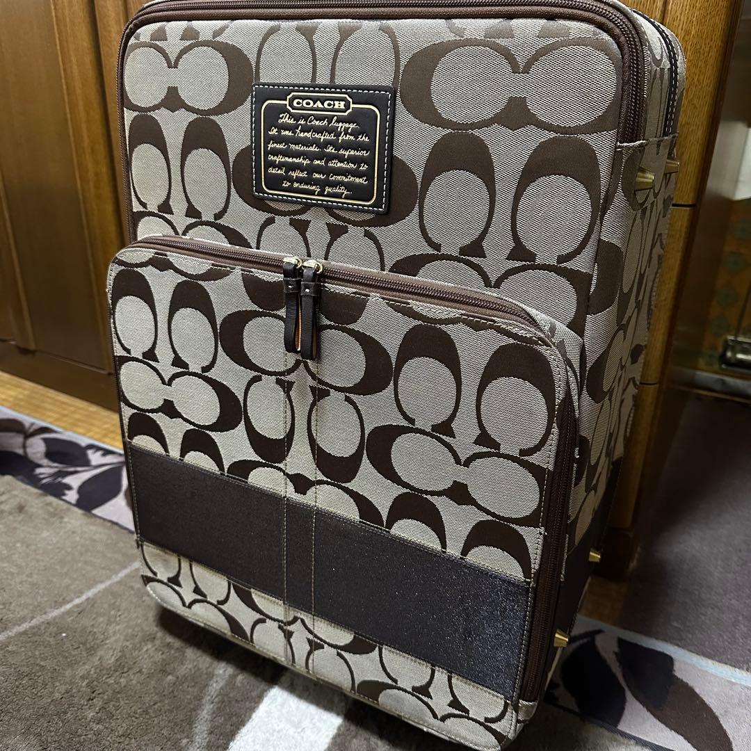 Coach コーチ ロゴパターン キャリーケース 中型