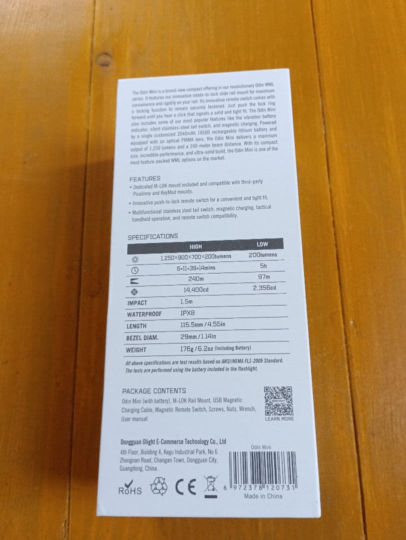 Olight Odin フラッシュライト 1250ルーメン