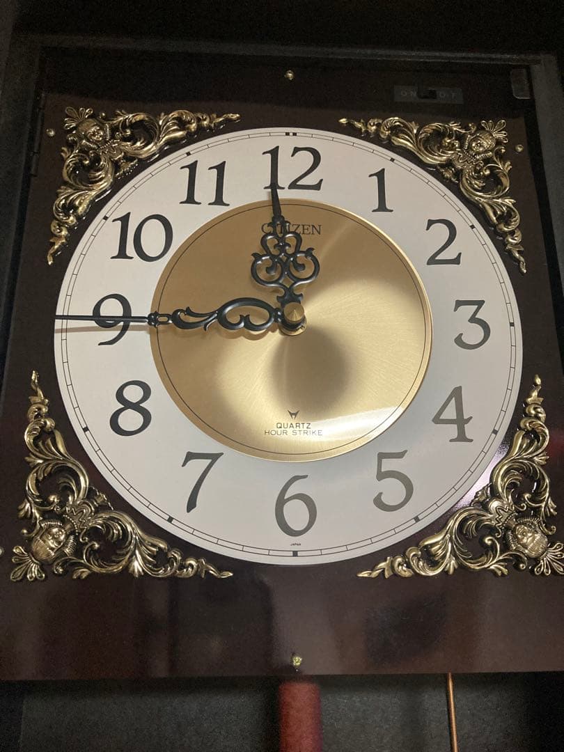 昭和レトロ　シチズン 電池式振り子時計　クウォーツ式　稼働品②