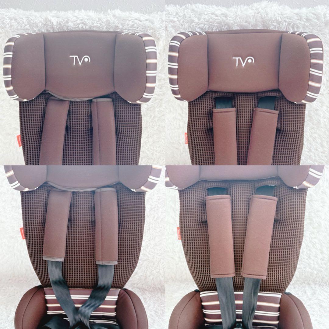 日本育児 トラベルベスト ECプラス ブラウン ボーダー ジュニアシート