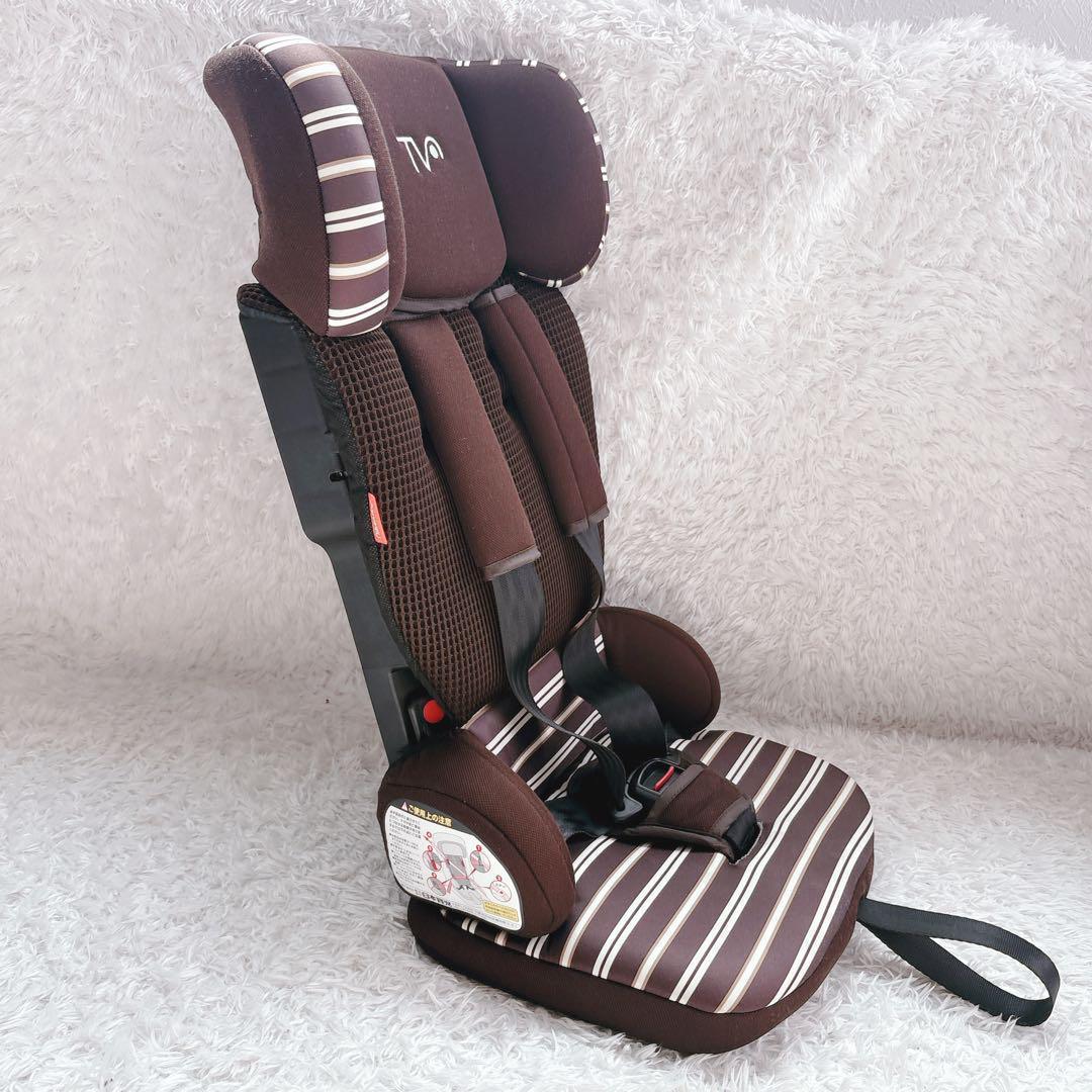 日本育児 トラベルベスト ECプラス ブラウン ボーダー ジュニアシート