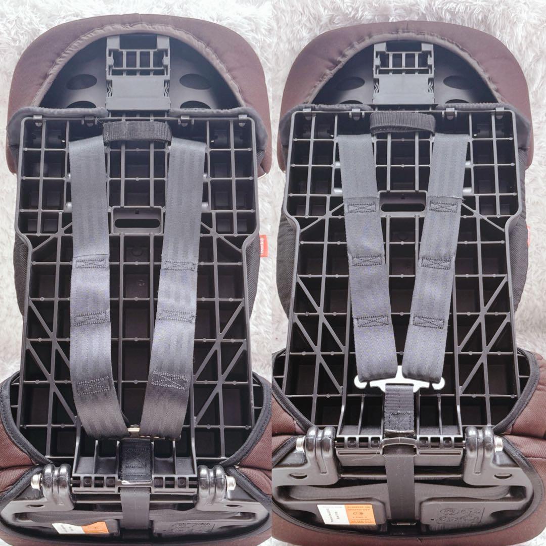 日本育児 トラベルベスト ECプラス ブラウン ボーダー ジュニアシート