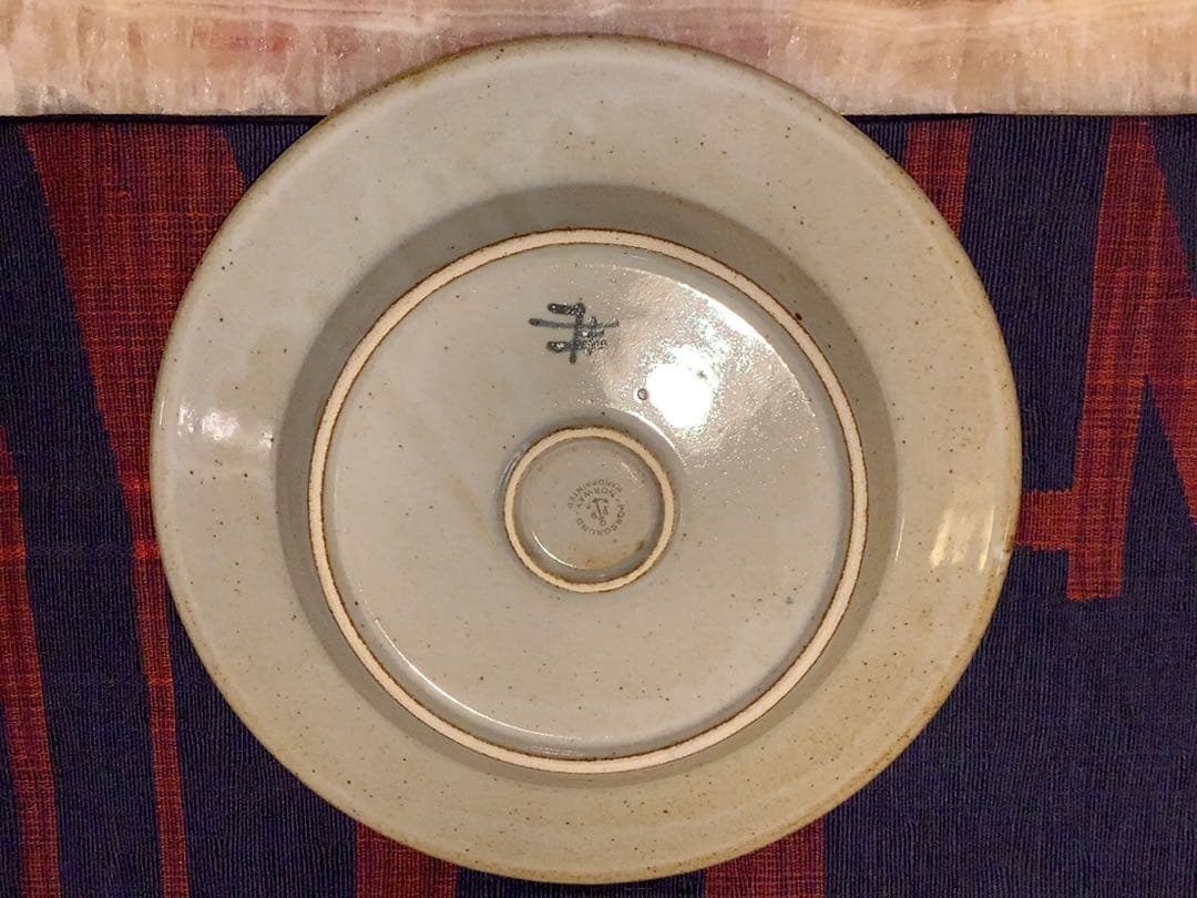 ノルウェー王室御用達Porsgrund、特製大皿(小鳥柄デザイン