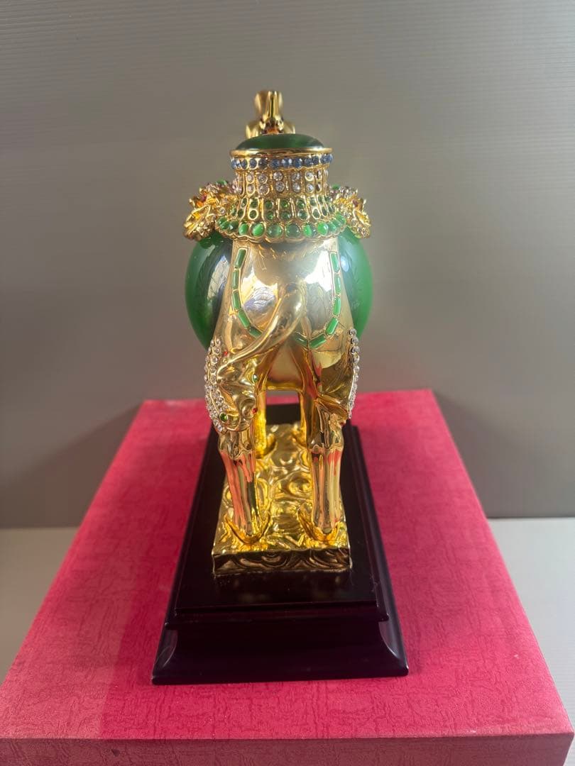 1542 中国美術 りゅうきんらくだ 流金駱駝 金メッキ ラクダ 奮門開拓 2