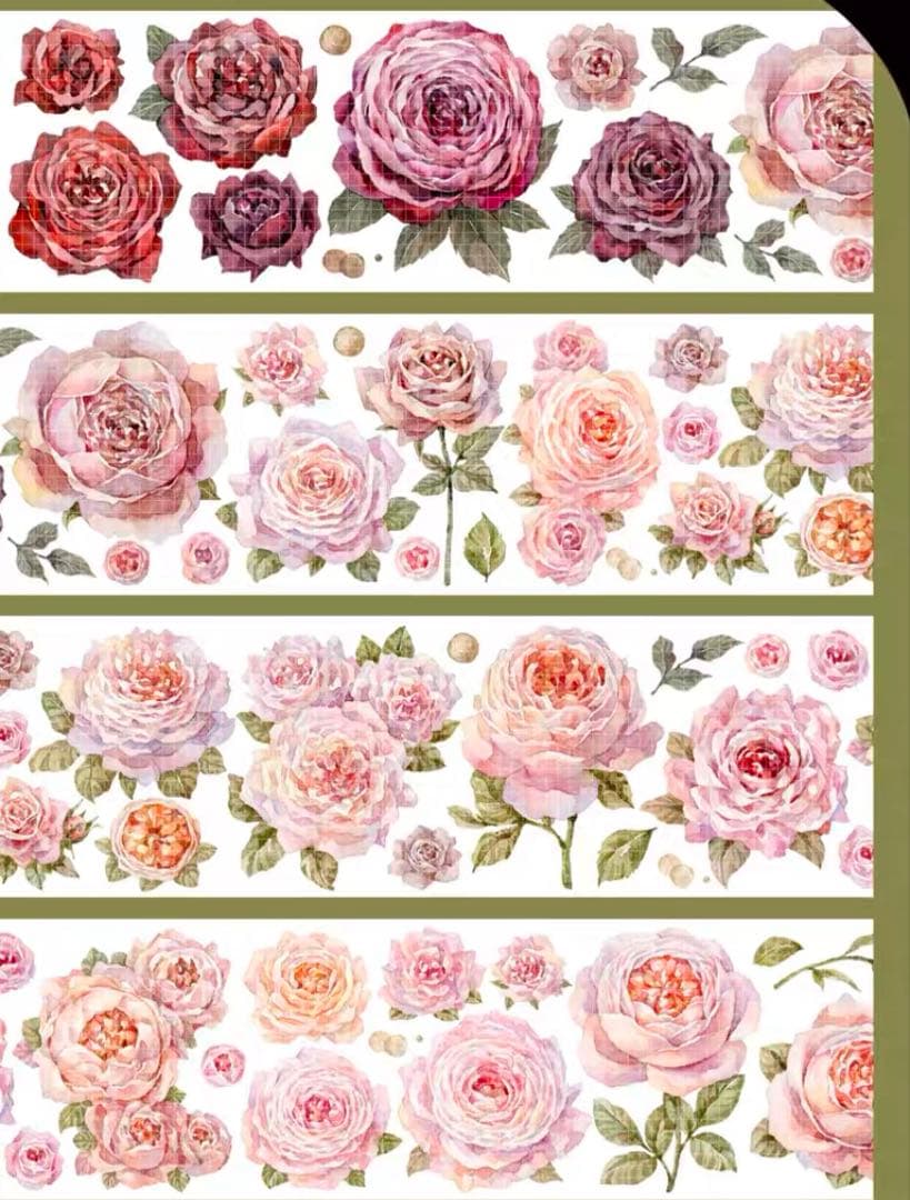 海外マスキングテープ巻売り 花鏡 フラワー花 虹光petテープ - メルカリ