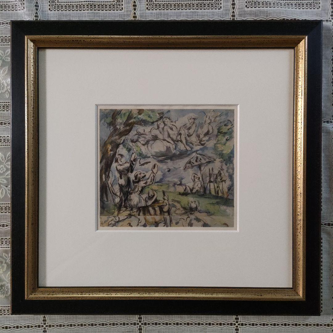 ポール セザンヌ 銅版画『昇天』1923年製作、ウコン布＆共箱付 美術品