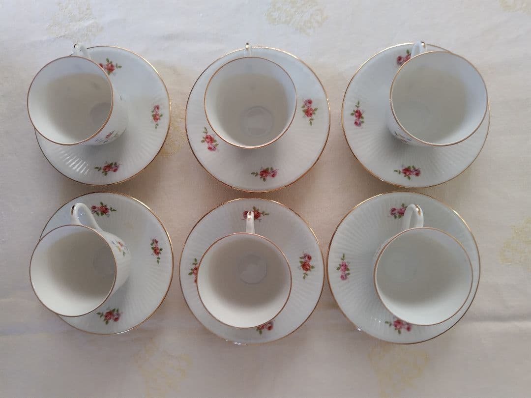 ロ−ルストランド　スエ−デン 592 デミタスカップセット六客　ヴィンテージ