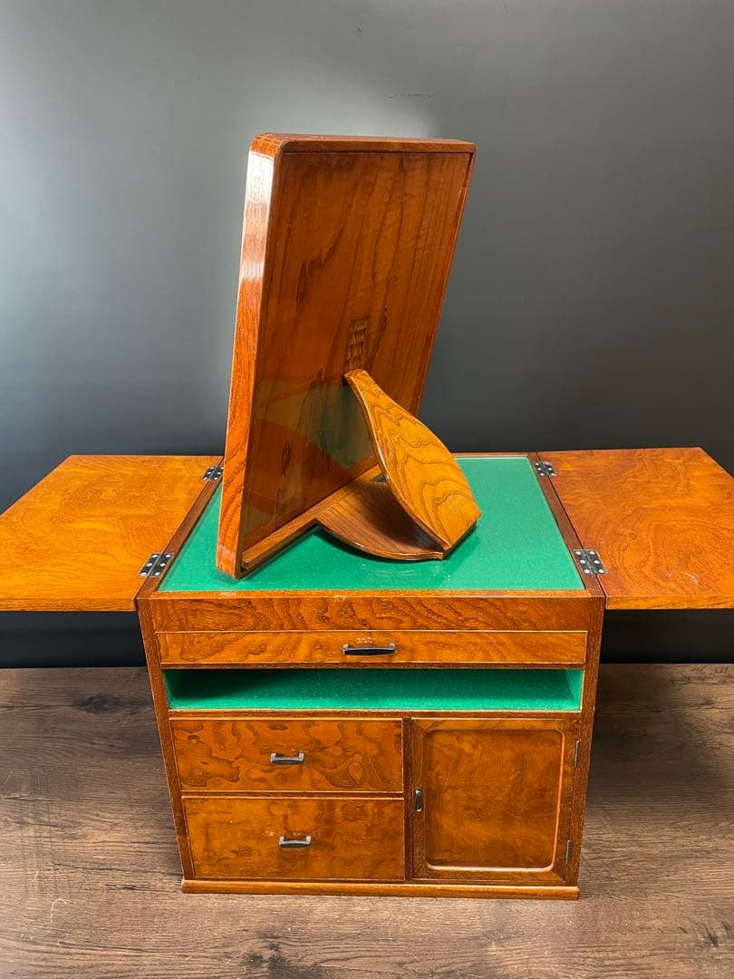 高級　漆塗り　化粧箱　鏡台　お直し