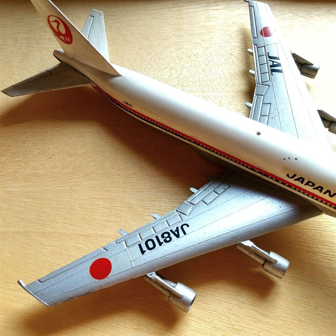 【希少】飛行機模　JAL 8101　鶴マーク　メタル台座付き