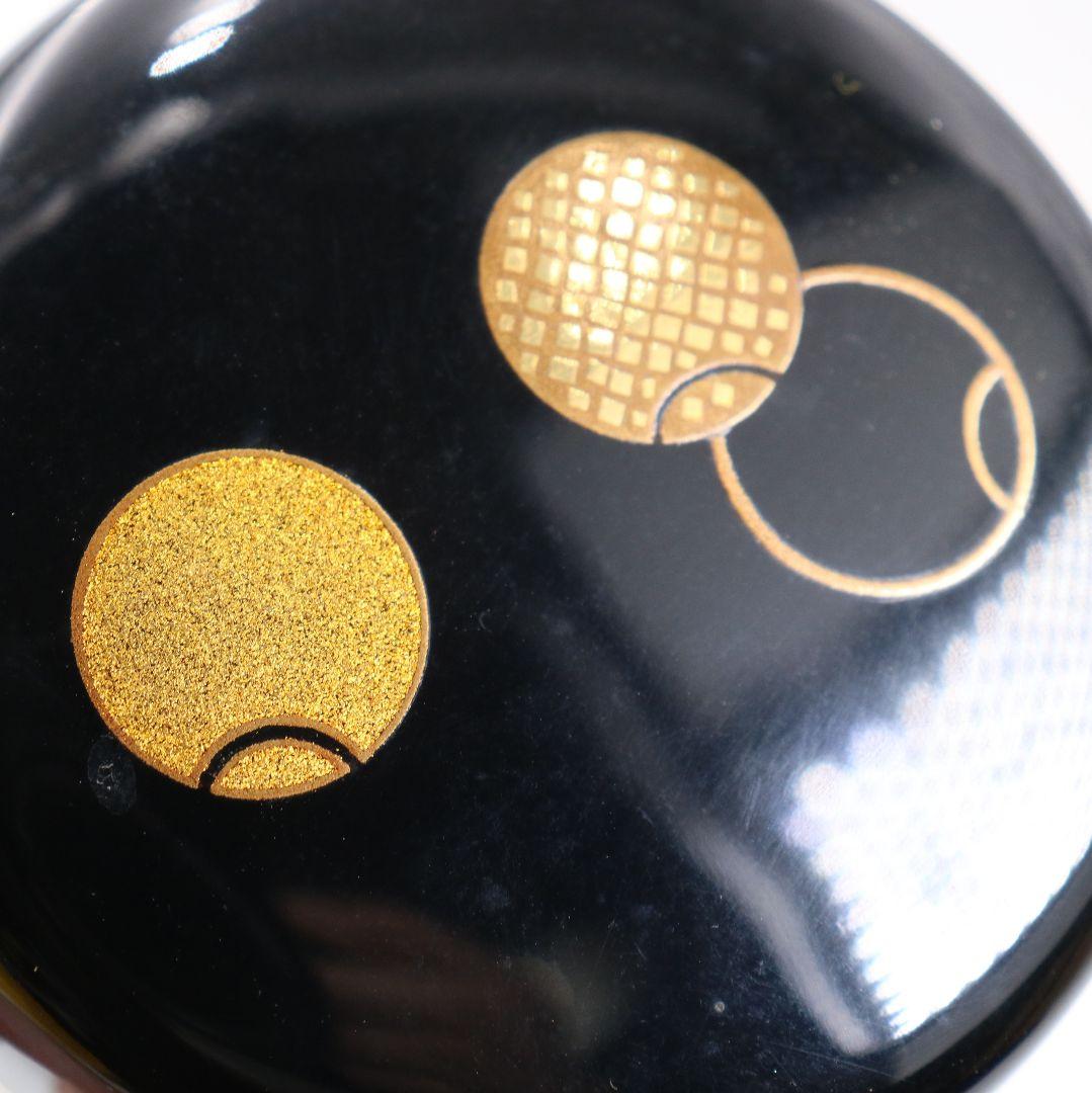 藤野松香作 輪島塗 つぼつぼ蒔絵 中棗 茶道具 共箱共布 V880