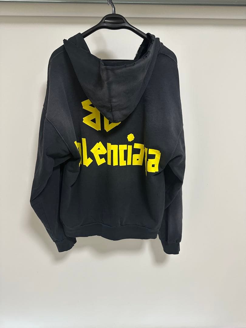 トップス 23ss TapeType Ripped PocketZip-Up Hoodie