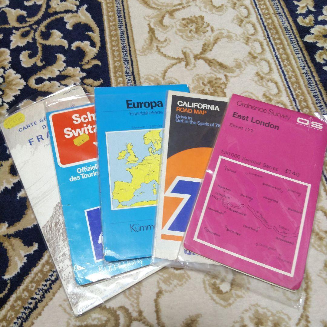 ヴィンテージ/グラシン封筒/グラシンの砂糖袋/伝票/洋書/切手/地図♪紙もの素材