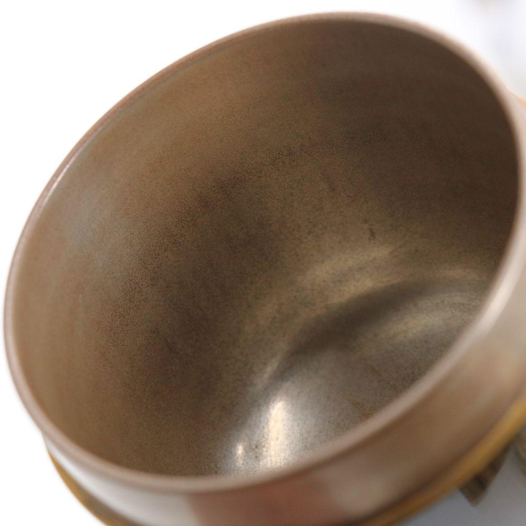 蒔絵師 宗祥作 内銀溜 住吉蒔絵 中棗 茶道具 共箱 M786