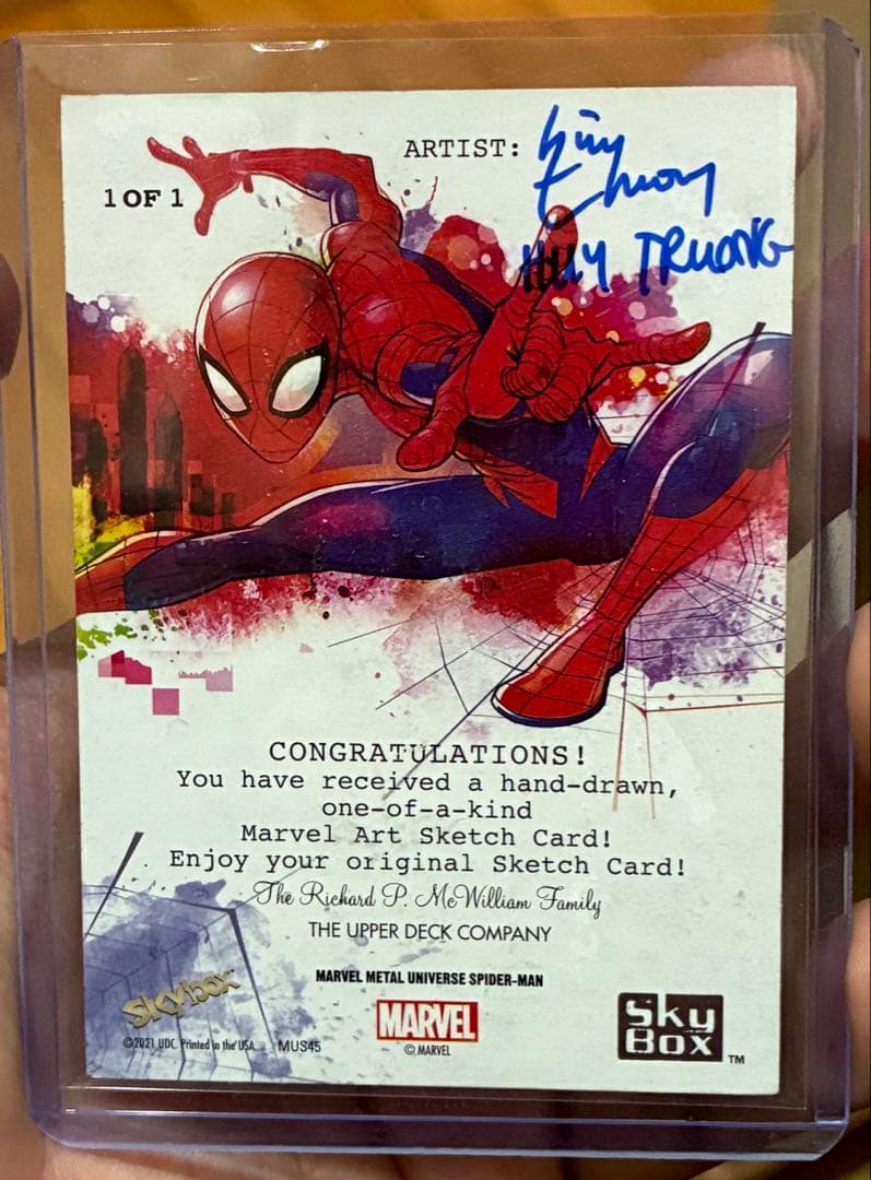 スケッチ 1of1】スパイダーマン Spiderman - Marvel - 1/1 Original