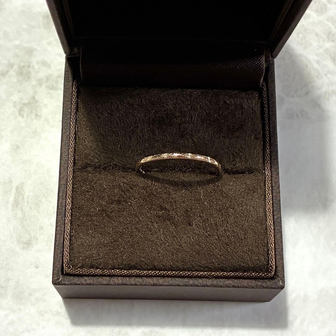 ※ねじっこ　ete エテ k10 クレールカットリング11号ピンクゴールド