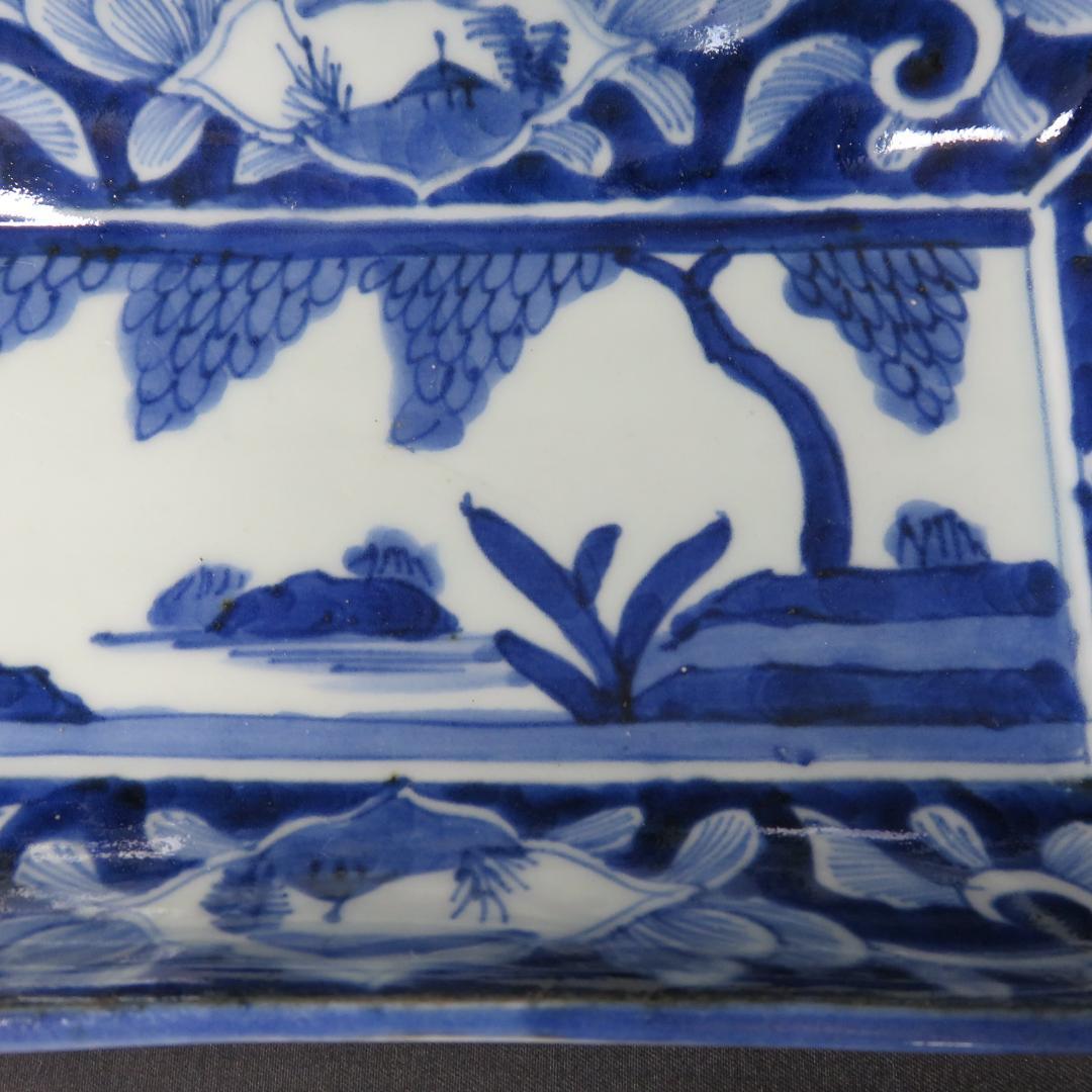 長皿 染付 3枚 窯傷 歪み 古伊万里 - メルカリ