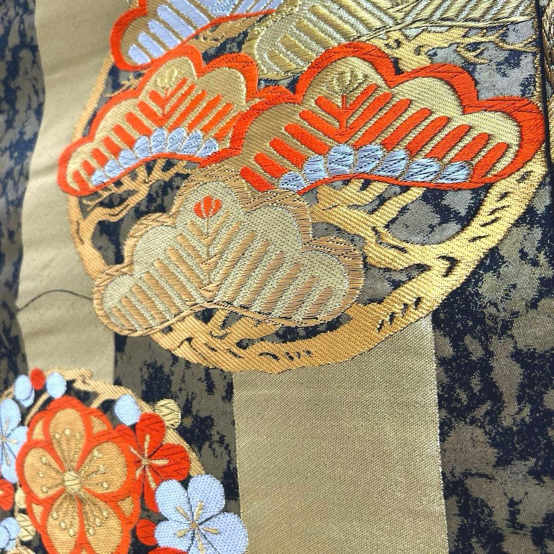 444 振袖フルセット 正絹 朱赤 オレンジ 絞り 藤娘きぬたや 高級 小柄