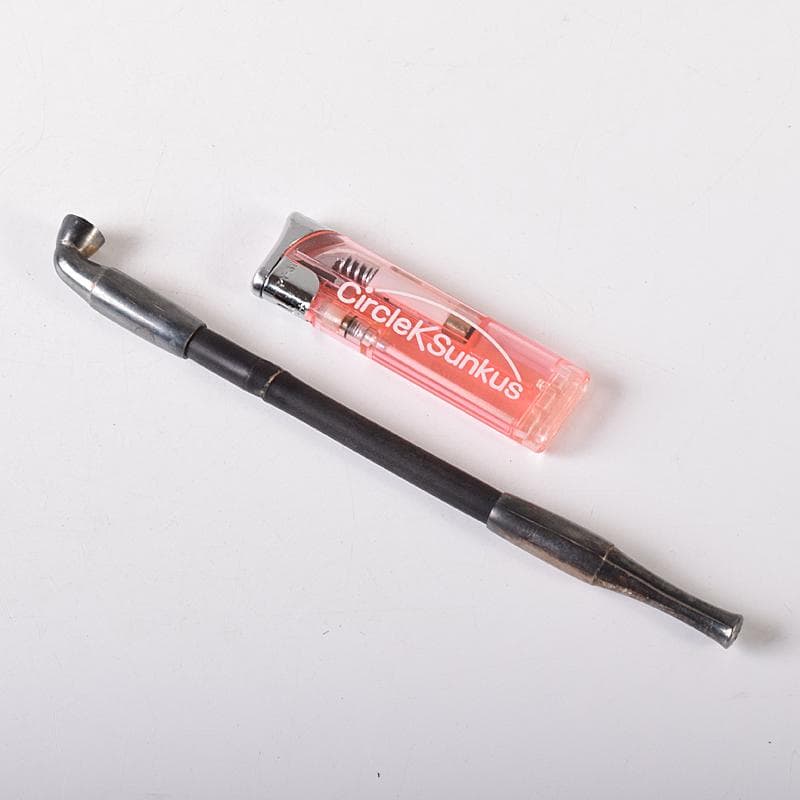 時代提げ物　喫煙具　平安　秦蔵六造　銀煙管　キセル　約36g　共箱　DR8366