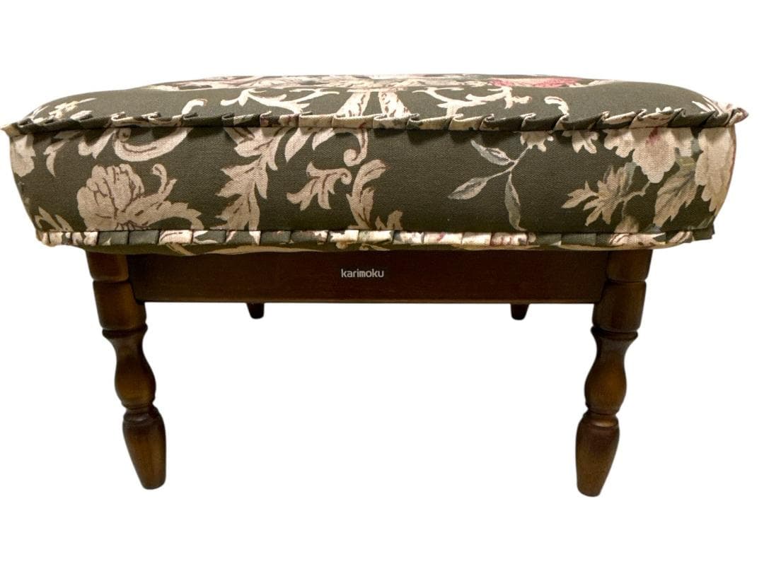 カリモク karimoku オットマン コロニアル 花柄 ヴィンテージ