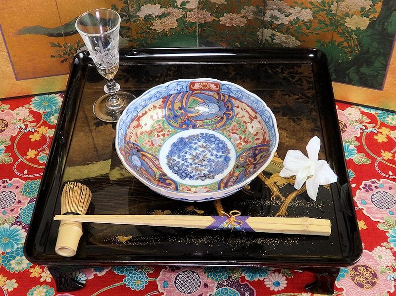 大聖寺伊万里 金襴手 福良雀の図 膾皿 5客 260AS-CXl