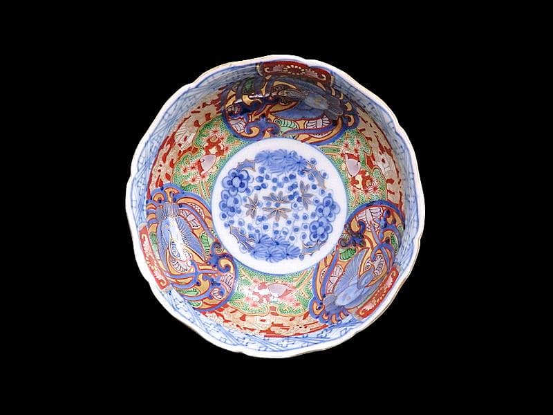 大聖寺伊万里 金襴手 福良雀の図 膾皿 5客 260AS-CXl