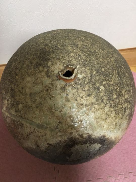 伊賀焼 井戸本青山作 人間国宝清水卯一師事 花瓶個展作品